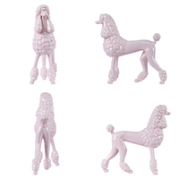 Redeco Alibaba Offre Spéciale rose résine caniche Statue bureau ornements mignon chien Statue pour cadeau décoration de la maison