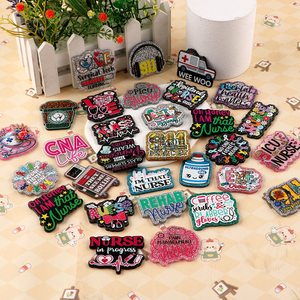 Custom Acrylic Plastic Glitter Designer Charms Retractable Badge Reel with No <b>Holder</b> Badge <b>Holder</b> & Accessories - Product Image 3