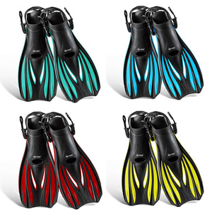 Palmes de natation WAVE à talon ouvert, palmes de plongée en PVC, rigidité moyenne, pour entraînement de natation adulte - Product Image 5