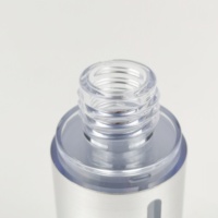 Flacon pompe sans air en aluminium argenté brillant de haute qualité, 15 ml, 30 ml, 50 ml, livraison rapide, pour sérum et lotion de soin de la peau, personnalisable