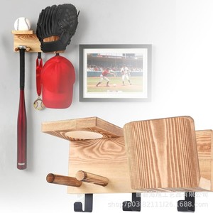 Étagère murale en bois et fer, simple niveau, pour rangement et présentation dans le garage - Product Image 3