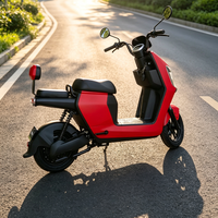 Moto électrique 500W rouge personnalisée avec batterie au lithium 48V, homologuée pour la route, pour la livraison