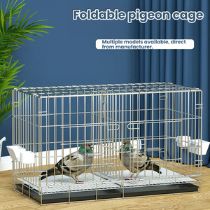 Jaula Grande Ecológica y Duradera para Cría de Palomas, con Partición Extraíble, Plegable, de Metal, para Nido y Emparejamiento, Gallinero - Product Image 2