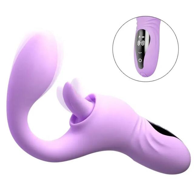 Heating Rabbit Vibrator Adult Sex Products Tongue Licking Vibrator Rechargeable G Spot Clitors Stimulator Sex Toys for Woman%