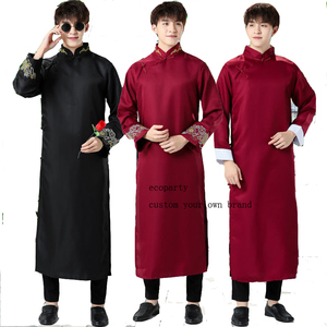 Costume Tang traditionnel chinois Ecoparty pour hommes, robe de Kung Fu <span class=keywords><strong>Tai</strong></span> <span class=keywords><strong>Chi</strong></span>, robe de conversation croisée, robe de mariage, tenue de fête Hanfu pour femmes - Product Image 1