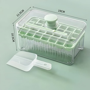 <span class=keywords><strong>Bac</strong></span> à glaçons à démoulage facile avec couvercle et pelle à glace, 28 cavités, <span class=keywords><strong>bac</strong></span> à glaçons en <span class=keywords><strong>plastique</strong></span> pour congélateur avec récipient, pour rafraîchir les boissons - Product Image 5