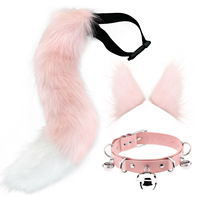 Nouveauté 2024 Costume Sexy en Peluche Ensemble Oreilles et Queue de Renard Bijoux Halloween Épingle à Cheveux Accessoires de Spectacle Costume Anime pour Filles