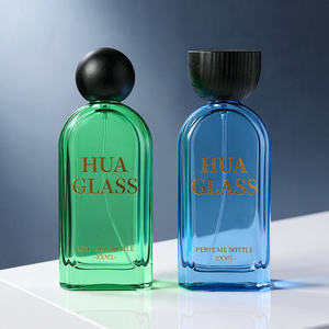 Flacone di Profumo Vuoto Quadrato Trasparente di Lusso Personalizzato da 30ml 50ml 100ml con Pompa Spray <span class=keywords><strong>e</strong></span> Tappo in Legno, Confezione Regalo - Il Più Venduto - Product Image 2