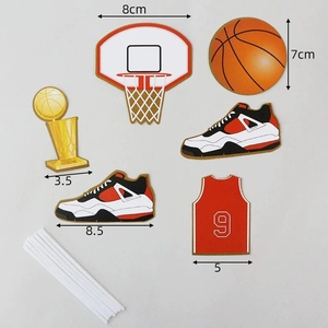 <span class=keywords><strong>Kit</strong></span> de décorations de gâteaux sur le thème du football avec but, ballon et joueurs pour fête d'<span class=keywords><strong>anniversaire</strong></span>, ensemble de pics à cupcakes sur le thème du sport - Product Image 5