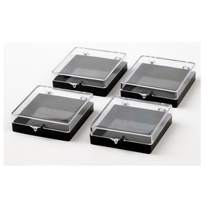 도매 수제 사각형 모양 PS 아크릴 배지 옷깃 핀 선물 상자 공예 및 포장을위한 경첩과 빈 플라스틱 - Product Image 4