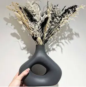 Creative Home Nordic Style Dry Flower Luxury Ceramic Vase Dry Flower Vase For Living Room