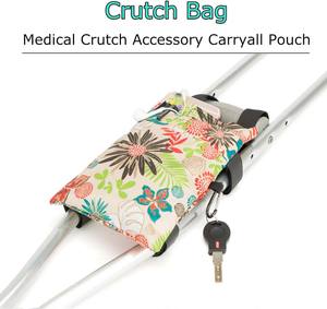 Free sample Cane Furniture <b>Crutches</b> With Wheels Bag Pouch Lightweight Underarm <b>Walking</b> Foot Pads Wood for Men - Product Image 3