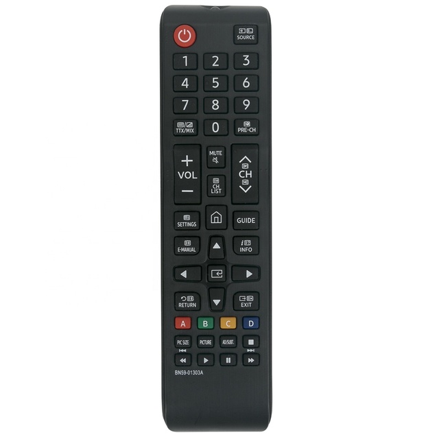 Replacement Fixed Code BN59-01303A Infrared Remote Control 2 AAA Battery Black 10-16 Meters Range ABS Material Samsung Smart TV