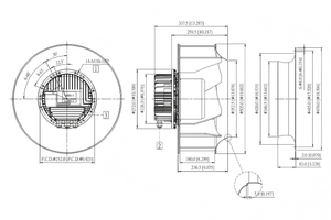 Ventilador Centrífugo EC Delta GTB050PUT34R E1 400V 3100W 1820rpm 500mm para Centros de Datos, FFU, AHU - Product Image 2