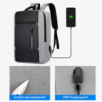 Mochila de Viaje de Gran Capacidad, Moderna, para Negocios, con Puerto de Carga USB, Personalizable, Impermeable, de Oxford, para Portátil