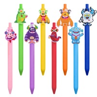 Stylo neutre en plastique de la série Monstres pour la Saint-Valentin, fournitures d'écriture en gros pour le bureau et l'école, petit cadeau pratique et mignon