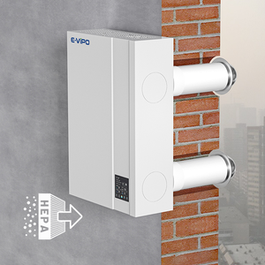 Sistema de Ventilación HRV/ERV sin Ductos para una Sola Habitación, Unidad de Recuperación de Calor Montada en la Pared, Forma Rectangular, Filtro Recuperador de Aire SERIE - Product Image 4