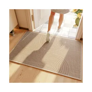 Elaborate design Durable Polypropylene fiber flame-retardant carpet PVC bottom Porch Dirt resistant dust removing Doormat