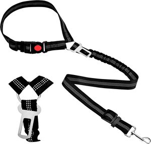 Vente en gros d'usine : Sangle de sécurité robuste et durable en nylon, rétractable et réglable, pour chien, animal de compagnie, véhicule, voiture, laisse de siège - Product Image 1