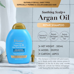 Shampooing réparateur à l'huile d'argan avec vitamine E Aloe Vera nettoyant hydratant apaisant réparation du cuir chevelu cheveux abîmés shampooing soyeux - Product Image 2