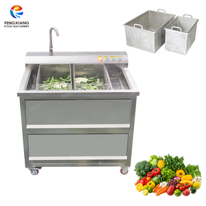 Lavadora de Ozono Ultrasónica de Acero Inoxidable WASC-10, Máquina Comercial para Lavar Frutas y Verduras con Bomba, Capacidad de 200-300 kg/h - Product Image 1
