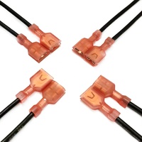 6.3mm Fixation Rapide Ressort Femelle Terminal 250 Drapeau Bêche Plug 16-22AWG Fil pour AC Contacteur Câble Harnais