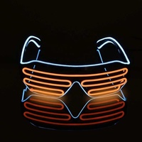 Lunettes EL Flash bicolores style standard, lunettes DJ lumineuses, fil EL, mode néon, lumière LED, lunettes de rave, costume de fête, lunettes aveugles