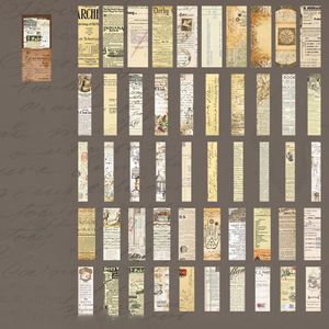 Paquete de Pegatinas de Papel Beautiful Day, Serie Recuerdos Antiguos, Decoraciones Retro para Diario en Tiras Largas, Autoadhesivas, Laminación Brillante, 50 Hojas - Product Image 6