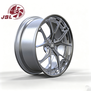 Nuevas llantas <span class=keywords><strong>JBL</strong></span> de aleación de aluminio forjado de dos piezas de 18-26 pulgadas, pulidas en plata, cóncavas profundas, con borde ancho y 5 radios, 5x112/114.3/<span class=keywords><strong>120</strong></span> - Product Image 2
