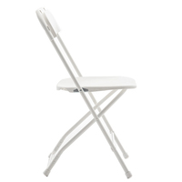 Chaise pliante portable en plastique blanc avec structure métallique, empilable, imperméable, design moderne, pour événements et hôtels, usage intérieur - Vente en gros