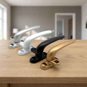 LANGES LG-1009A Poignée de porte et de fenêtre moderne en alliage d'aluminium à montage latéral avec serrure à rouleaux, installation facile, usage domestique, ambidextre - Product Image 3