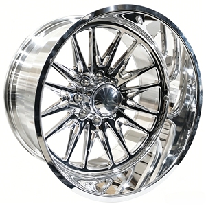 Jantes en alliage forgé polies sur mesure à déport profond, finition argent brillant, multi-rayons, pour <span class=keywords><strong>4x4</strong></span> tout-terrain, 20-26 pouces, pour pick-up américains - Product Image 1