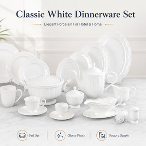 Restaurant de haute qualité Style occidental vaisselle en céramique européenne vaisselle en relief nordique assiettes en porcelaine bols ensembles - Product Image 1