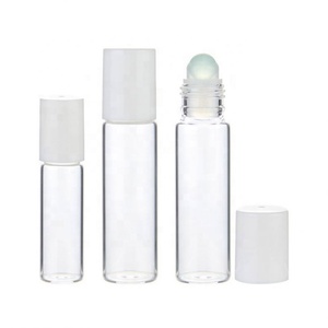 5ml 10ml in Stock Oil Roller Glass <b>Bottles</b> for Essential Oils with <b>Plastic</b> White Cap - Product Image 5