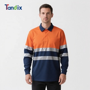 Uniforme de trabajador al aire libre de construcción Industrial de secado rápido de alta visibilidad, ropa de trabajo, camiseta de seguridad de alta visibilidad, camisetas de trabajo con logotipo personalizado - Product Image 4