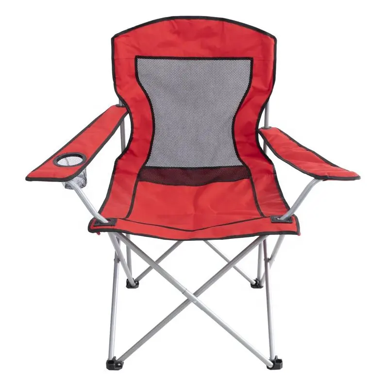 Usura e resistenza leggera pieghevole campeggio esterno sedia portatile con portabicchieri