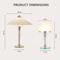 Lampu Meja Tidur Modern Minimalis Nordik Mewah dengan 3 Suhu Warna Cahaya dan Alas Kaca untuk Kamar Tidur Ruang Tamu