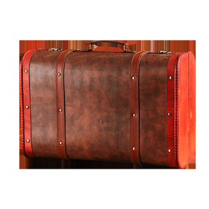 Boîtes de rangement décoratives en bois, valises en cuir, style rétro européen, pour la décoration de la maison, accessoires de photographie - Product Image 5