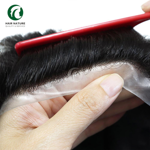 Peluca <span class=keywords><strong>de</strong></span> Cabello Indio BIO FW <span class=keywords><strong>de</strong></span> 6 Pulgadas para Hombre, Cabello Liso, Base Delgada, Buen Nudo, Línea <span class=keywords><strong>de</strong></span> Cabello <span class=keywords><strong>Natural</strong></span> - Product Image 4