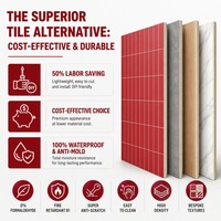 Panneaux muraux SPC imperméables, résistants au feu, finition marbre, pour projets commerciaux et intérieurs de luxe