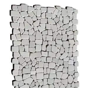 mosaic tiles for bathroom wall and floor paving with cheap price and colors and shapes mosaics veneer sheet