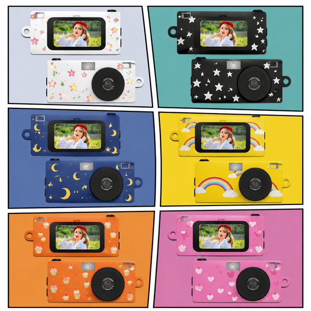 Customizable Printed Patterns Mini Thumb Keychain Digital Camera 1.47 Inch Screen Small 720P Video Recorder Support Memory Card