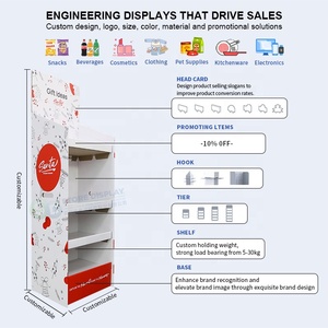Nouveaux présentoirs de sol en carton ondulé FSDU pour cadeaux de Noël, solutions POP de vente au détail pour les promotions de fin d'année - Product Image 5