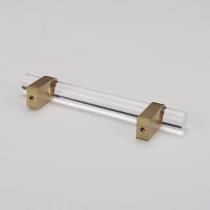 Brushed Brass <span class=keywords><strong>Acrylic</strong></span> ngăn kéo kéo xử lý Vàng rõ ràng tủ quần áo kéo Knob tủ bếp tay nắm cửa kéo knobs Closet xử lý - Product Image 5