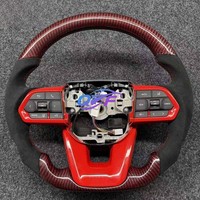 Volant de direction à surface brillante pour Toyota avec boutons multifonctions, poignée en cuir, remplacement de volant de direction pour l'intérieur de la voiture