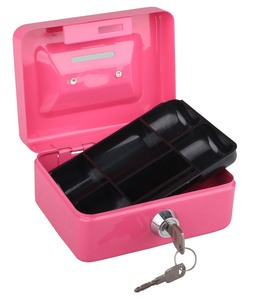 Caja de Seguridad de Acero Resistente, Portátil, Económica, de Alta Calidad, Colorida, en Oferta, con Ranura para Monedas y Asa - Product Image 2