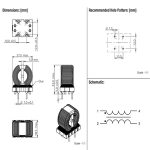 Texasia 744824101 Loạt 10 Mhz Băng Thông Rộng Tiếng Ồn Bộ Lọc Mnzn Hình Xuyến Ferrite Core Phổ Biến Chế Độ Cuộn Đối Chính Đường Dây Điện - Product Image 6