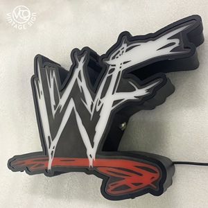 Enseigne lumineuse LED personnalisée style <span class=keywords><strong>WWE</strong></span>, affichage de logo 3D éclairé pour bar, salle de <span class=keywords><strong>jeux</strong></span> et décoration de fan pour mancave - Product Image 3