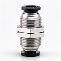 Raccord pneumatique à emboîtement rapide ZhaoLian série PM pour panneau, connecteur rapide pour tubes PU PA (laiton nickelé POM)