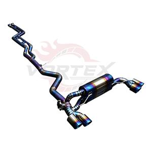 Vortex Titanium Alloy Catback Exhaust for BMW 1M Coupe E82 3.0T N54 Burnt Blue Quad Tips Valved Rear Silencer System <b>Kit</b> - Product Image 2